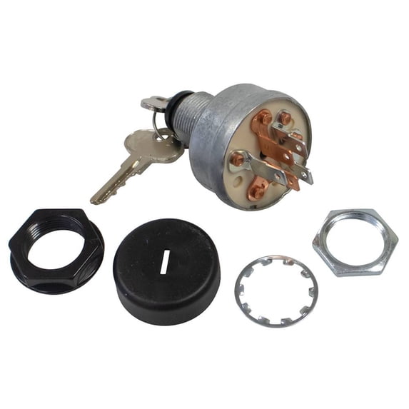 OEM Grade Ignition Switch Compatible with 2004-2006 Club Car Carryall 294 232 XRT1500 Gas 102044702 1020447-02 12V 2 5 Terminal Battery Key Start 2 Keys Indak Replacement Switch