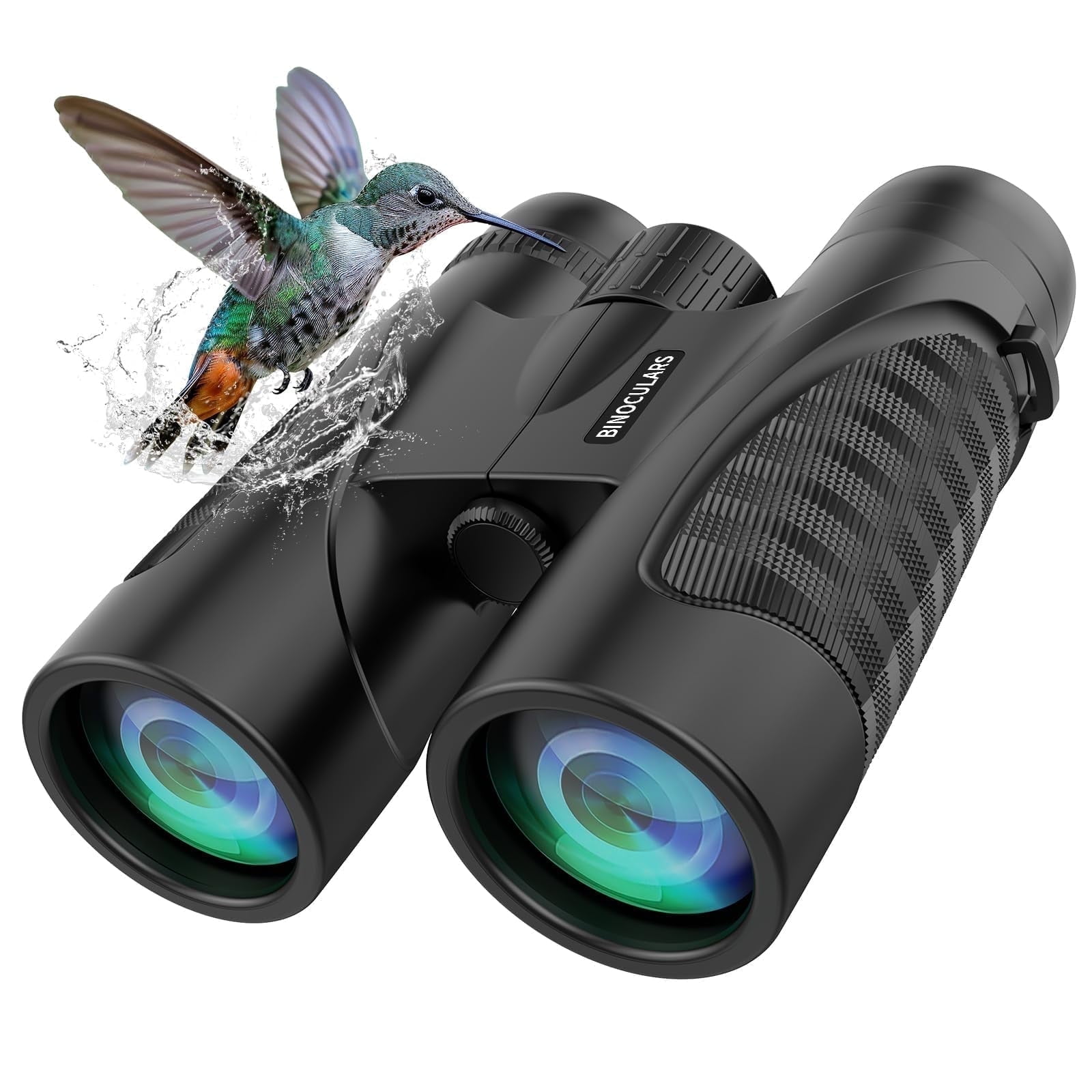 New 12x42 HD Binoculars for Adults and Kids BAK4 Prism Waterproof Binoculars for Bird Watching Hunting Hiking Safari Travel Sports