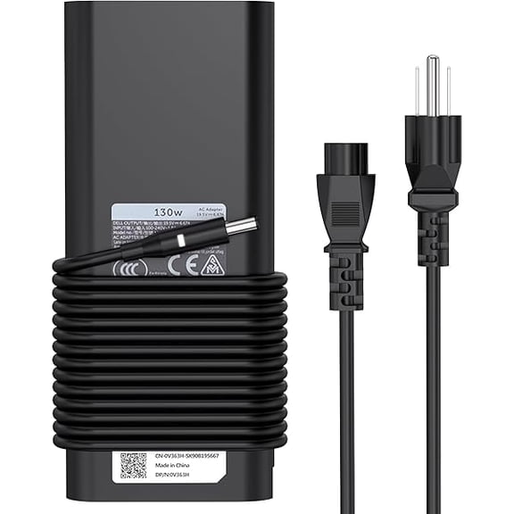 New 130W 4.5mm AC Adapter Laptop Charger Replacement for Dell XPS 15 9570 7590 9560 9550 Precision 5520 5540 5510 5530 M3800 M2800 HA130PM130 DA130PM130 0V363H 06TTY6 0RN7NW Power Supply Cord
