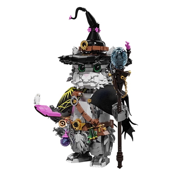 New 1400 pcs Wizard Cat Magic Animal Building Blocks Set Educational DIY Toys for Kids Adult Gifts MOC Creative Bricks Toy Model