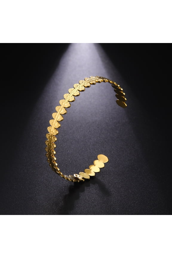 New 14K Yellow Gold Bracelet for Women Bangle Jewelry Gift Fashion Accessories