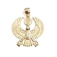 thumbnail image 1 of New 14k yellow Gold Scarab Egyptian falcon Pendant charm gift fine jewelry 4.6g, 1 of 12