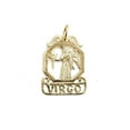 thumbnail image 1 of New 14k yellow Gold Virgo zodiac sign Pendant charm astrology fine jewelry 1.2g, 1 of 12