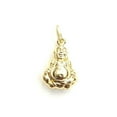 thumbnail image 1 of New 14k yellow gold 3D hollow buddha buda buddah pendant charm fine jewelry 1.6g, 1 of 12