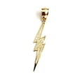 thumbnail image 1 of New 14k yellow gold lightning bolt pendant charm gift fine jewelry 0.6g, 1 of 12