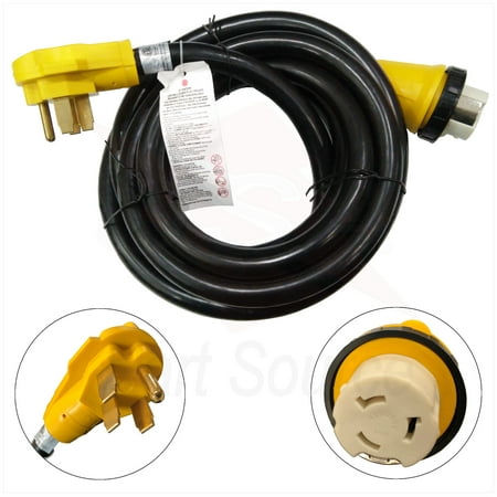 New 15 Foot RV Power Cord Adapter 15 ft 50 amp Detachable Cable with Twist Lock
