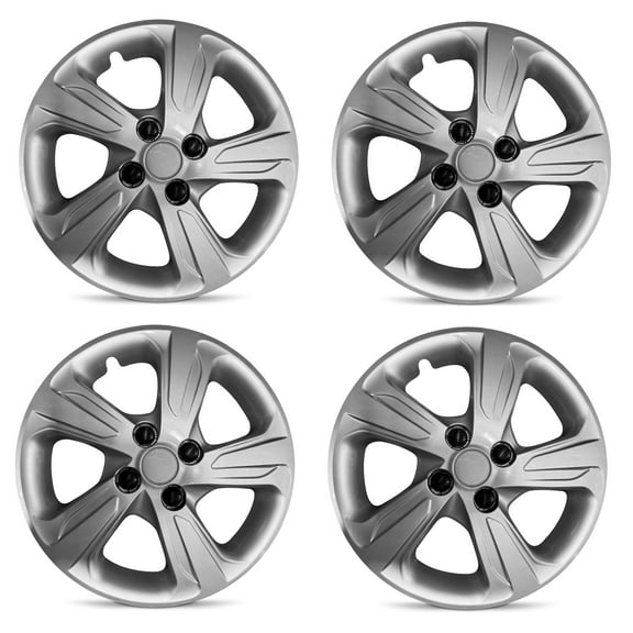 New 15 Inch Hubcaps For 2019-2022 Chevrolet Spark - Set of 4 Silver - Wheel Covers
