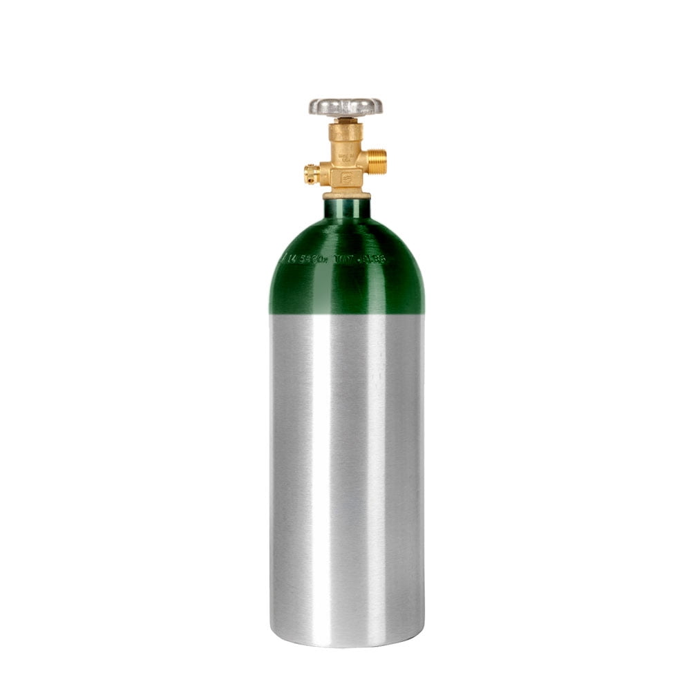 New 15 cuft Aluminum Oxygen Cylinder with CGA540 Valve - Ships Empty