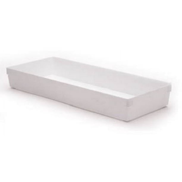 New 15" x 6" x 2" White Plastic Drawer Organizer