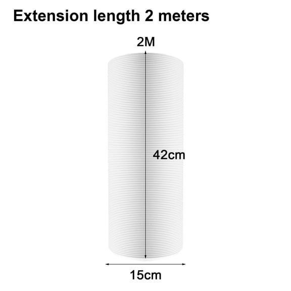 New 150Cm/200cm Flexible Air Conditioner Exhaust Pipe Vent Hose Duct Outlet