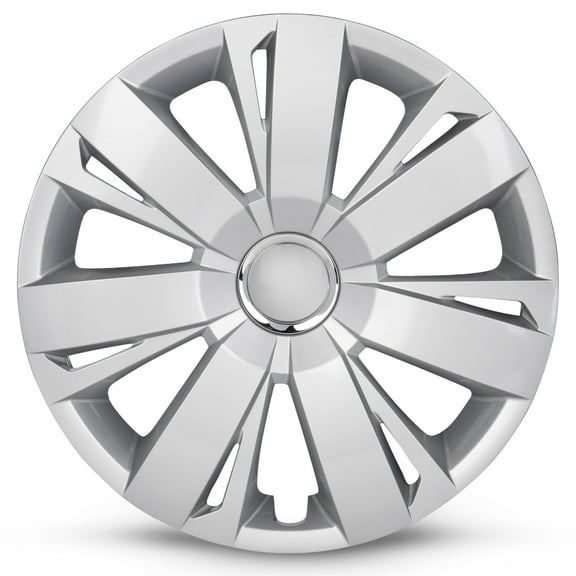 16 inch Hubcap for 2011 2012 2013 2014 Volkswagen Jetta Wheel Cover 16 in Hub Cap Silver - Set of 4 Pcs
