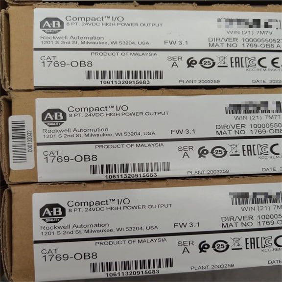 New 1769-OB8 Compact 8 Pt 24VDC HIGH POWER OUTPUT PLC