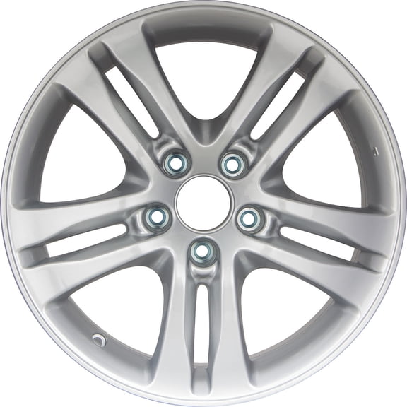 New 17x6.5 Painted Silver Alloy Wheel for 2007-2011 Honda CR-V 5x4.5 10 Spoke Factory Replacement OE 42700SWAA71 Hollander 560-64010A Rim