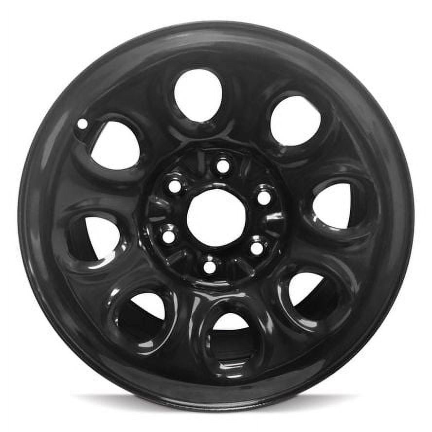 New 17x7.5 inch Wheel for GMC Sierra 2005-2013 Black Painted Steel Rim