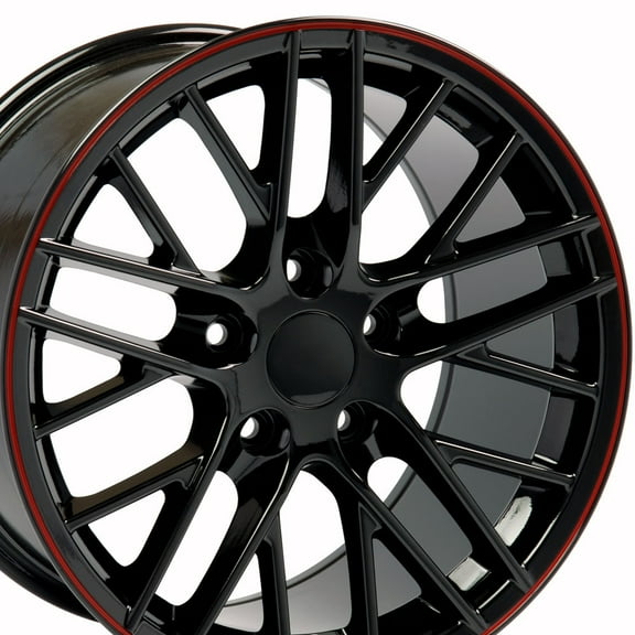 New 18 Inch Aluminum Wheel for 97-13 Chevrolet Corvette Black Redline Line Rim