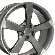 New 19 Inch Aluminum Wheel for 14-16 Audi RS4 Gunmetal Machined Rim