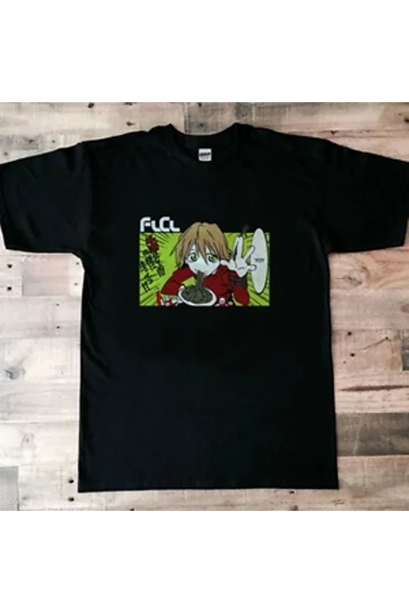New 1999 FLCL Fooly Cooly Anime Comics Men's T-Shirt Size USA