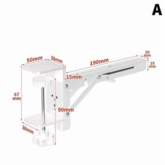 New 1PC L-shaped Desktop Bracket Heavy-duty Punch-free Space-saving Desktop Extension Plate Rack Hardware Accessories