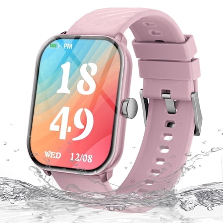 FITORA 2026 2.01” HD Smart Watch for Android/iPhone Bluetooth Calls Answer IP68 Waterproof Fitness Tracker Music Playback Remote Photography-Pink