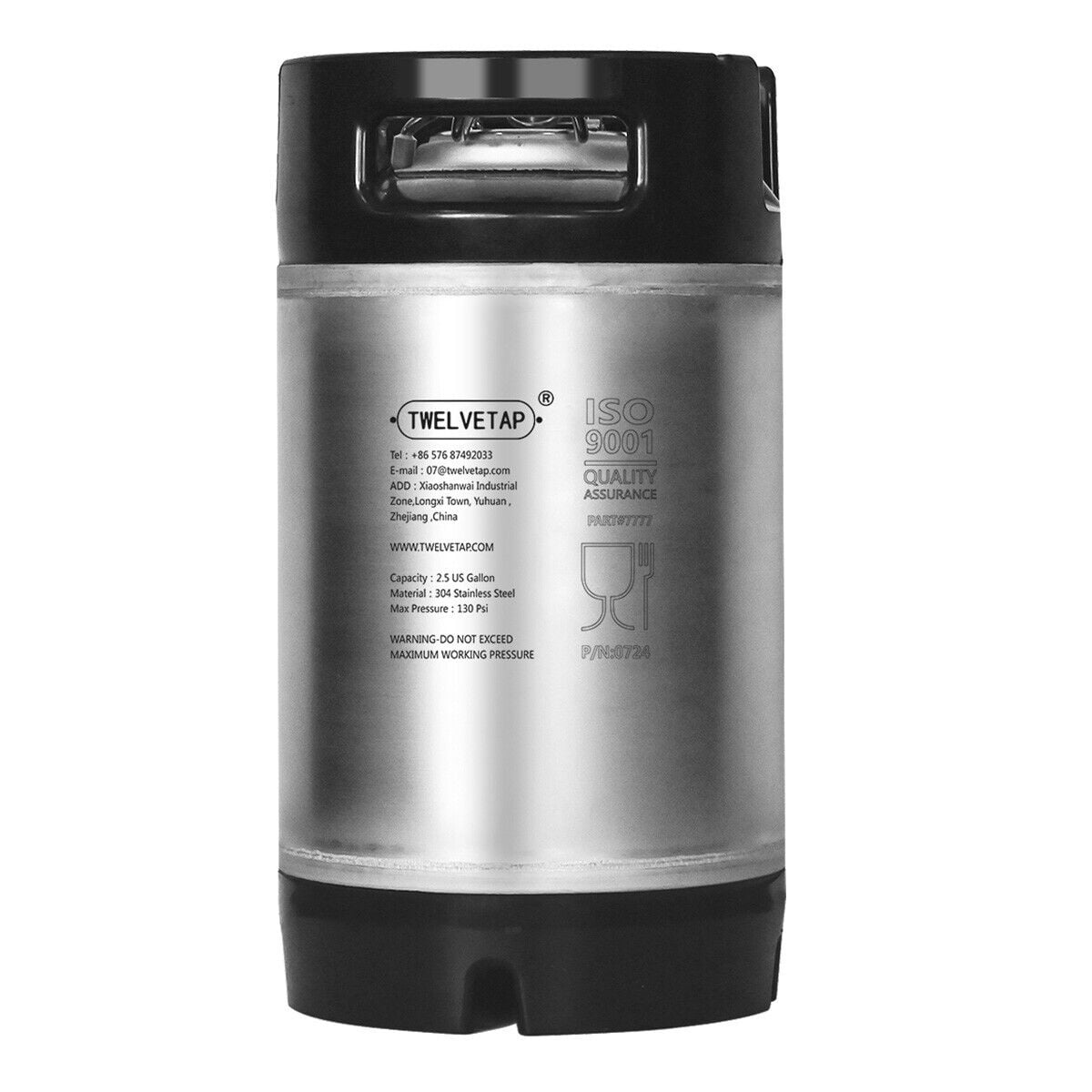 Two Pack AEB 5 Gallon Ball Lock Kegs - Stainless Steel, Dual Rubber Handles, NSF Approved, Made In Italy 2 thumbnail image