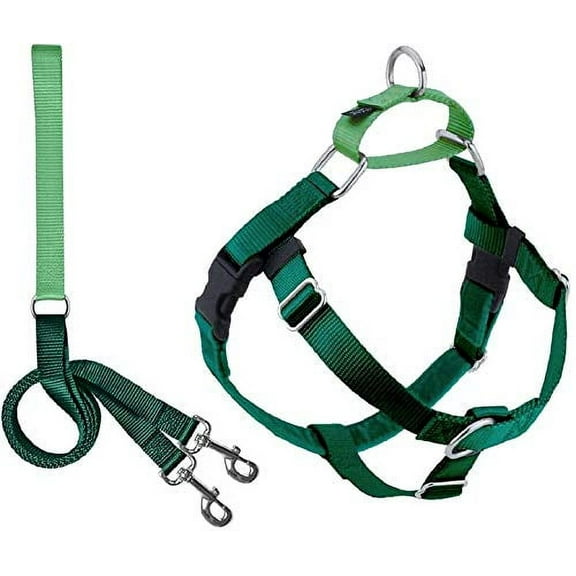New_2 Hounds Design Freedom No Pull Dog Harness | Comfortable Co_Kelly Green_SZ_1" MD (Chest 24"- 28")_81162
