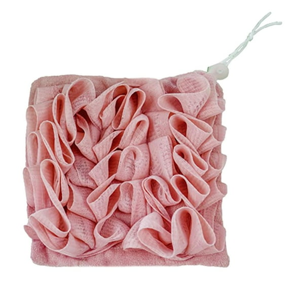 New 2-In-1 Bath Ball Towel Loofah With Drawstring Closure For Soap Soft Exfoliating Mesh Shower Sponge Skin Care Bathing Tool