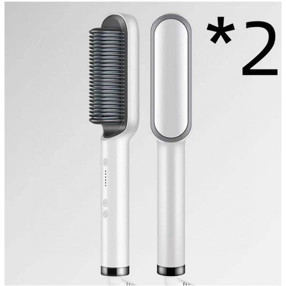 New 2 In 1 Hair Straightener Hot Comb Negative Ion Curling Tong Dual-purpose Electric Hair Brush
