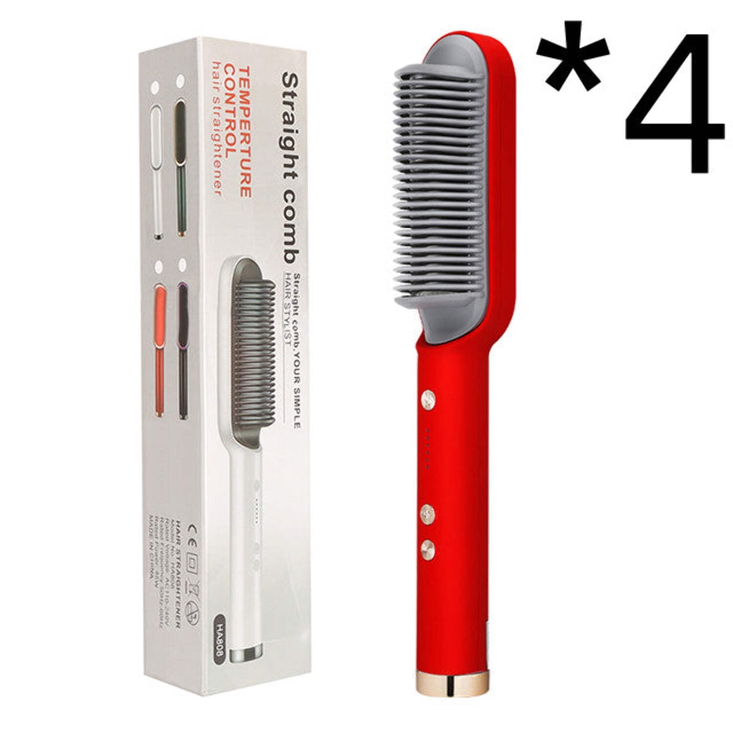 New 2 In 1 Hair Straightener Hot Comb Negative Ion Curling Tong