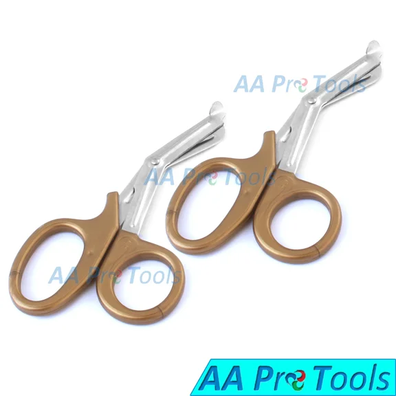 New 2 Pairs 7 1/2" Emt Bandage Scissors Trauma Shears 7.5" Gold Utility Bandage