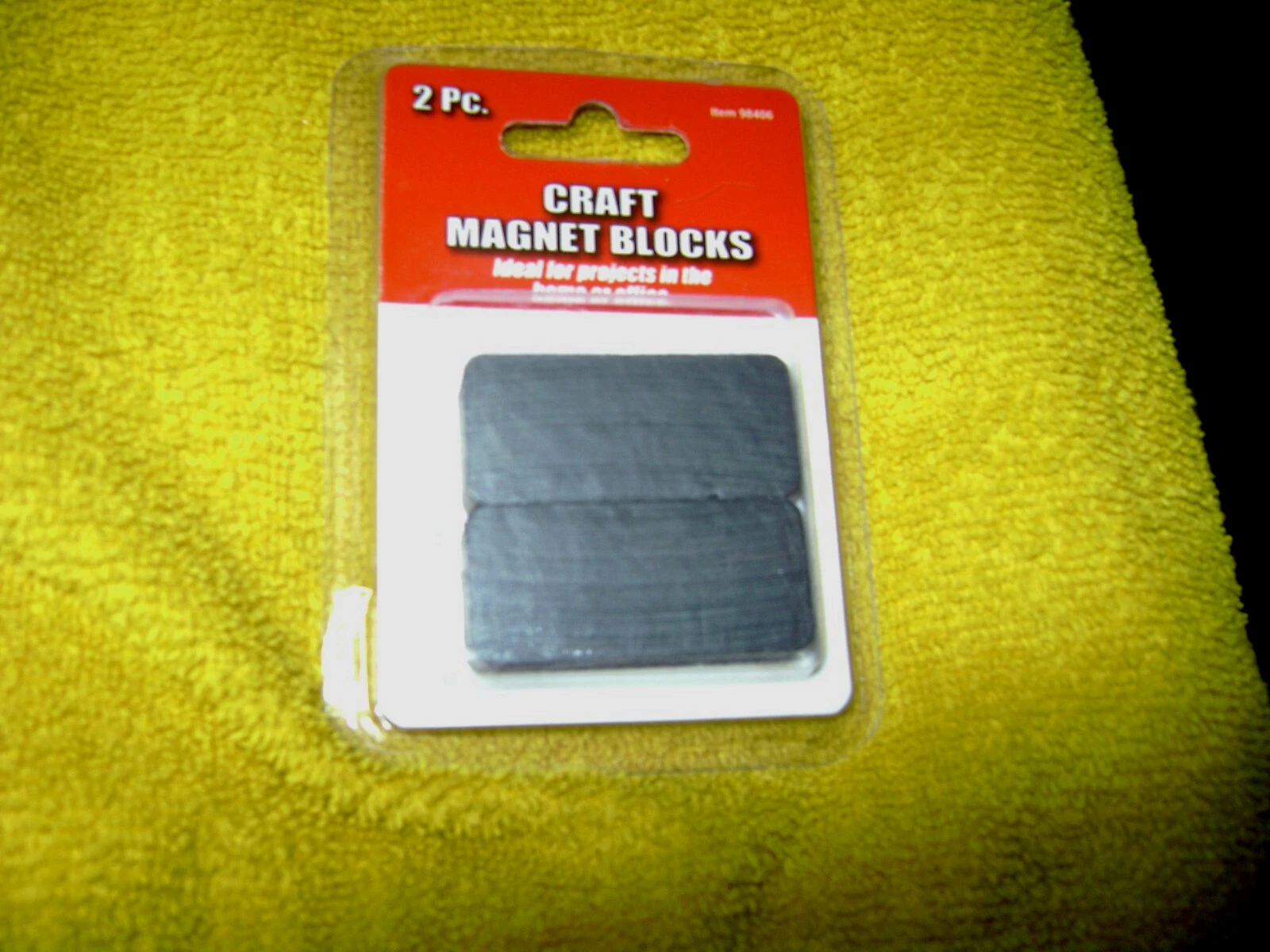 New 2 Pcs. Craft Ceramic Block Magnets 3/8 Thick X 7/8 Wide X 1 7/8Long L@@K