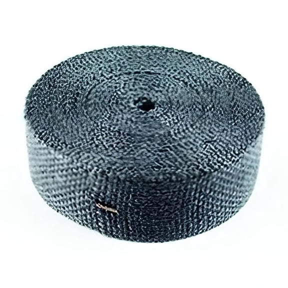 Black Exhaust Header Wrap 2 Inch x 50 Foot Roll Compatible with Marine Inboard Sterndrive Motorcycle ATV UTV Automotive High Temp Fiberglass Heat Wrap