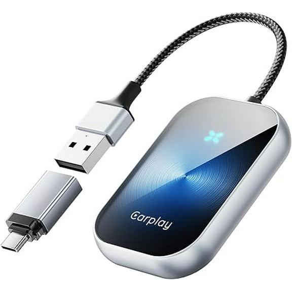 New 2-in-1 Wireless CarPlay Adapter Mini Dongle Adpater For Apple iOS & Android