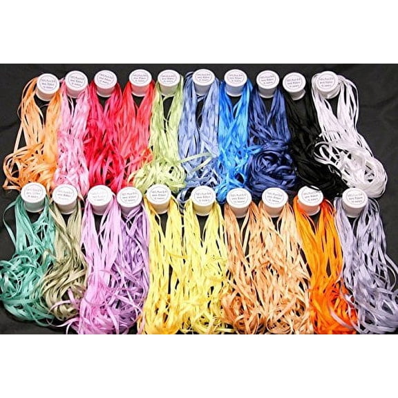 New 20 Spools of 100% Pure Silk Ribbons - 4mm x 10 Meters by ThreadNanny