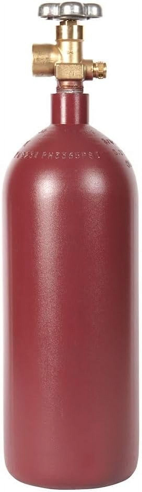 New 20 cu ft Steel Nitrogen Cylinder with CGA580 Valve, DOT Certified High Pressure Gas Tank for Industrial Beverage HVAC