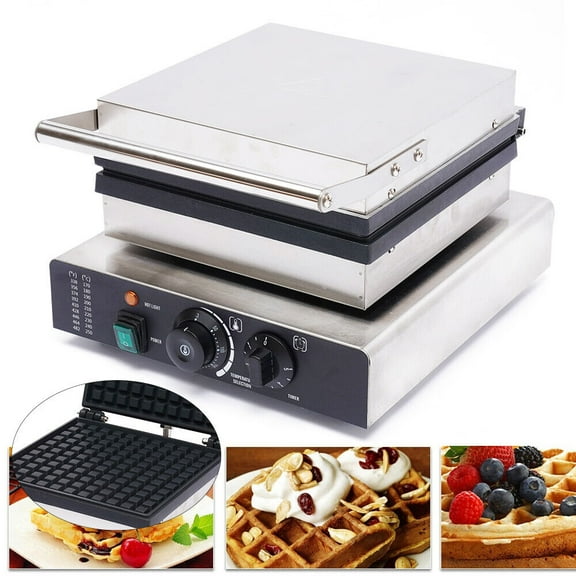 New 2000W 50~300 Waffle Maker Commercial Electric Machine Nonstick Square Waffle Making Machine