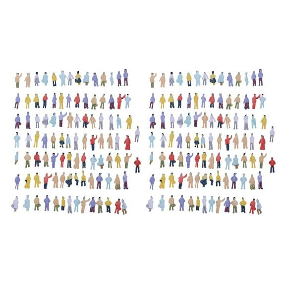 New 200Pcs Painted Model People Figures Scale (1 to 150)