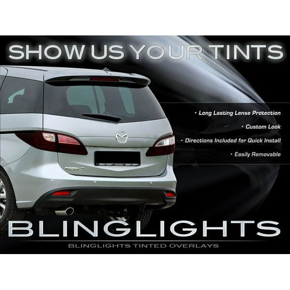 New 2012-2014 Mazda Premacy Tinted Tail Lamp Light Overlays Kit Smoked Protection Film