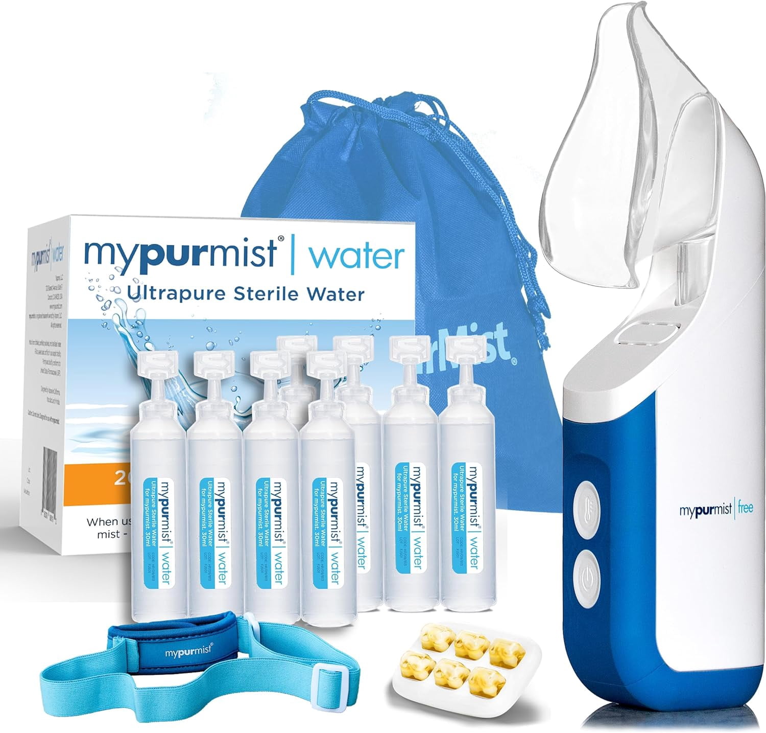 Mypurmist Free Ultrapure Handheld Personal Vaporizer and Humidifier (Cordless), Premium Kit