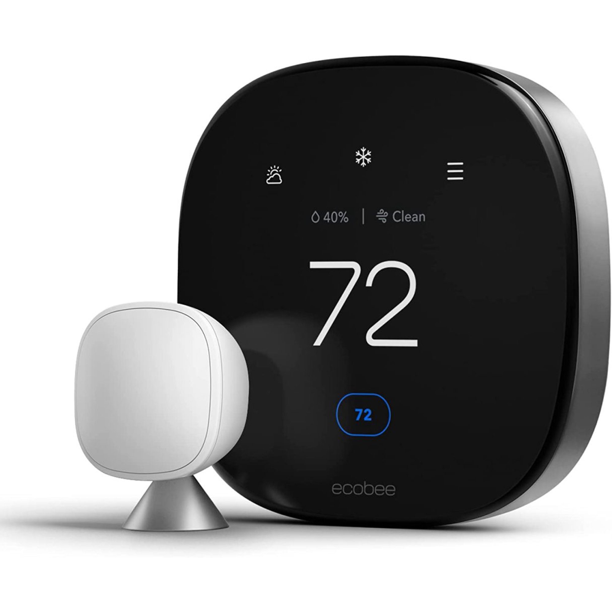 New 2022! ecobee Smart Thermostat Premium with Siri and Alexa and Built in  Air Quality Monitor and Smart Sensor - Walmart.com