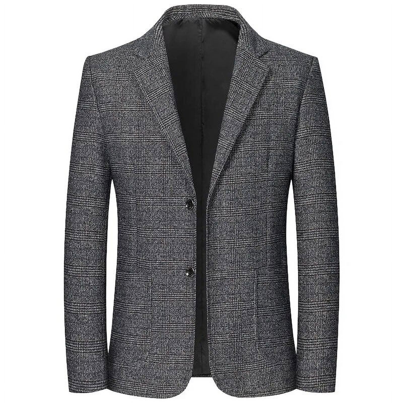 New 2024 Men's Fashion Blazers Single Breasted Autumn Winter Two Buttons Double Pockets Suits