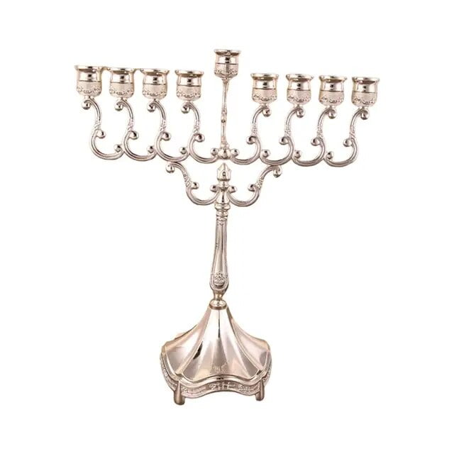 Israel Menorah Temple 7-Branch Candle Holder Candelabrum Retro Candle Stand