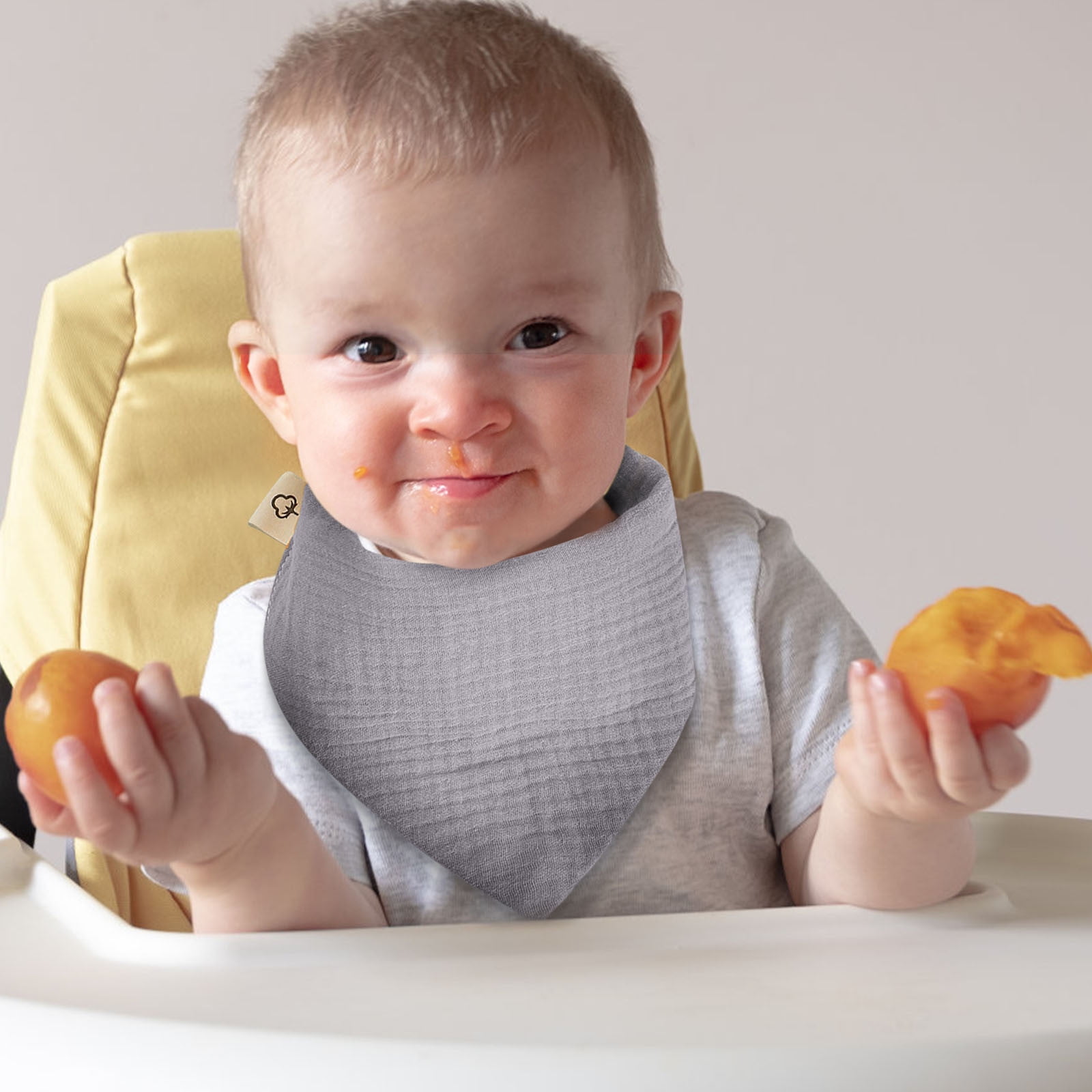 New 2024 Washcloths 6layer Child Crepe Cloth Gauze Triangular Scarf