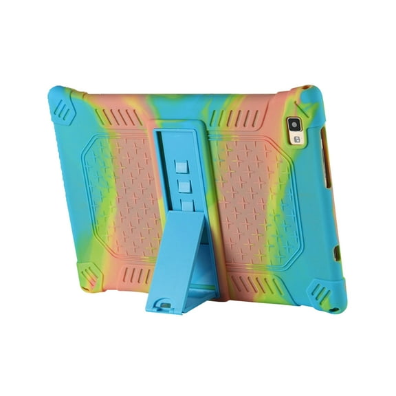 New 2025 10.1''Universal Soft Silicone Case For 10 10.1Inch Android Tablet Pc Shockproof Solid Color Back Stand Cover 24*16Cm/9.5*6.4Inch Colorful Dark Blue 10.1 Inch Tablet