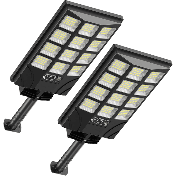 New 2026 4/2 Commercial Solar Street Light, IP55 Waterproof Outdoor LED Flood Light, Motion Sensor & Remote Control Solar Security Light for Yard, Garden, Walkway, Parking Lot