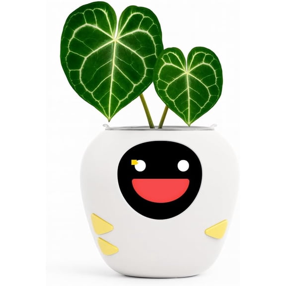 New 2026 Ai Smart Planter – Extra Large Interactive Plant Pot, Pet Plantagotchi, robot,Robot Flower Pot with Feelings, Indoor Flowerpot with Water, Digital Gifts (Purple)
