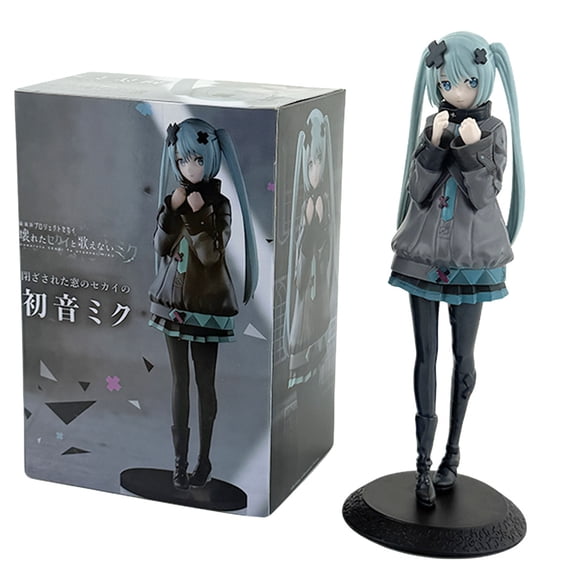 New 2026 Desktop Cute 8.07inch Hatsune Miku Kwaii Style Anime Figure Toys PVC Model Collector Doll Birthday Gift
