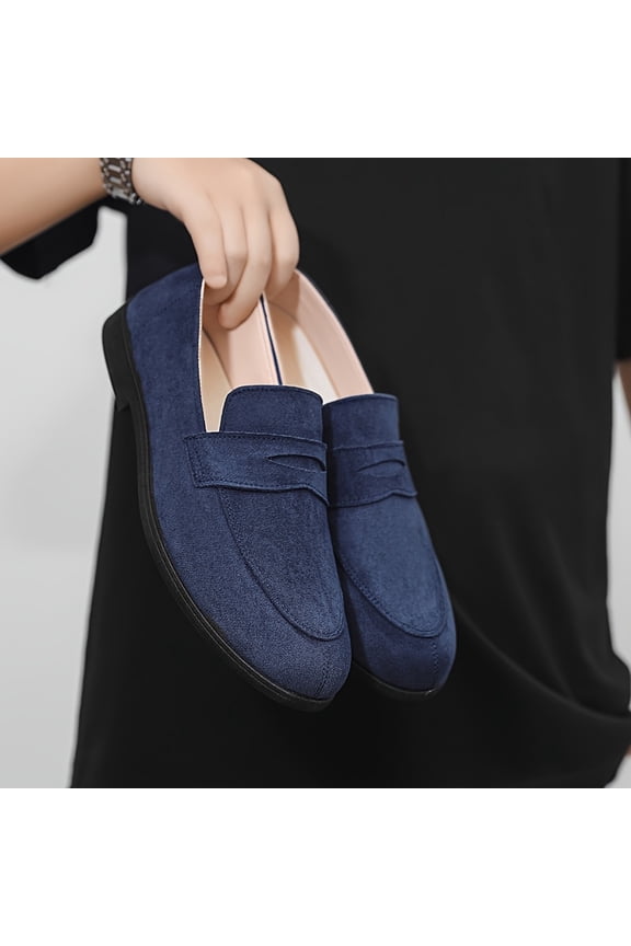 New 2026+Men'S Slip-On Loafers - Breathable Fabric & Faux Upper, Comfortable Round Toe Design, Versatile Footwear, Minimalist Footwear, Rubber Sol Casual Streetwear Style for All-Season Outdoor & Dai