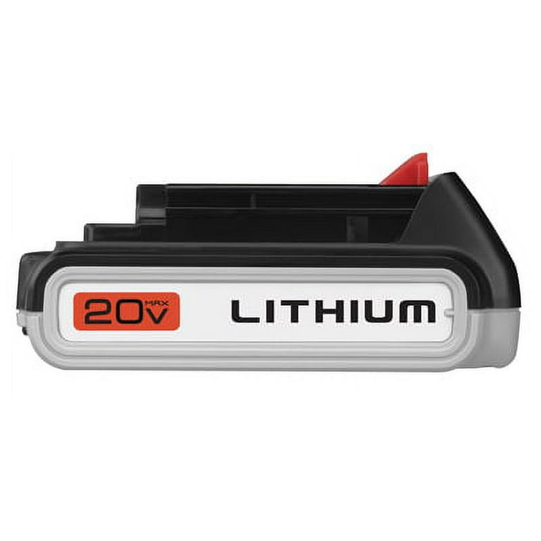 Black & Decker LBXR2020-OPE 20V Max 2.0 Ah Lithium-Ion Slide Battery