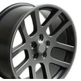 thumbnail image 1 of New 22 Inch Aluminum Wheel for 02-10 Dodge RAM 1500 Gunmetal Rim, 1 of 5