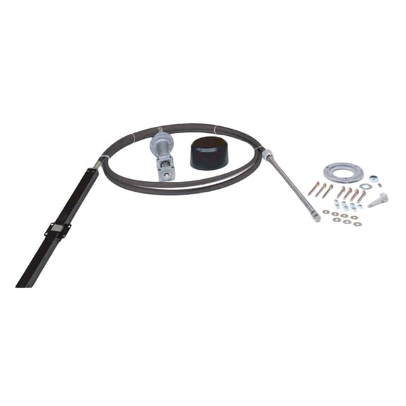 OEM Grade 27ft Back Mount Rack Steering Package Compatible with Sterndrive Outboard Boats Up to 24ft Helm Cable Bezel Replaces SeaStar Teleflex SS14127 SSC13427 SH5210P